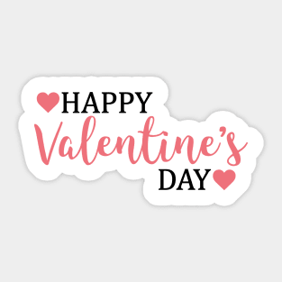 Happy Valentines Day Hearts Typography Sticker